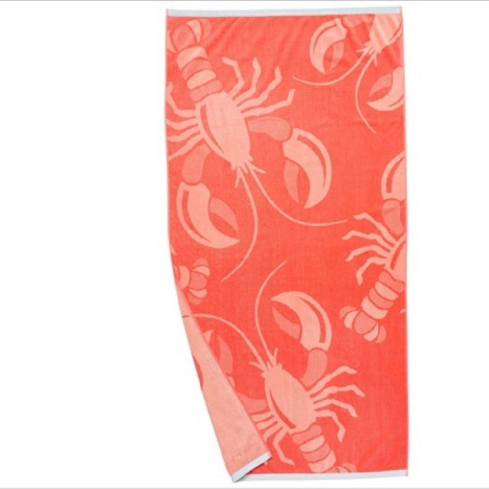 Amazon Basics Oversized Premium Cotton Beach Towel - Lobster, 36" X 72",…